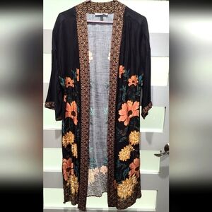 Black Floral Kimono